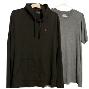 Ralph Lauren Black Hoodie Thermal Sweatshirt/bundle
